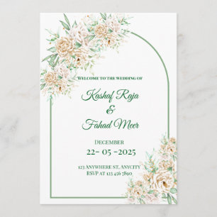 Tarjeta boda islámica de la invitación al Nikkah m