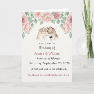 Tarjeta Boda – Jessica & William – Jardín Elegante