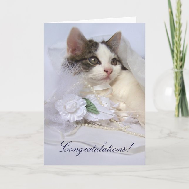 Tarjeta Boda Kitten Card (Anverso)