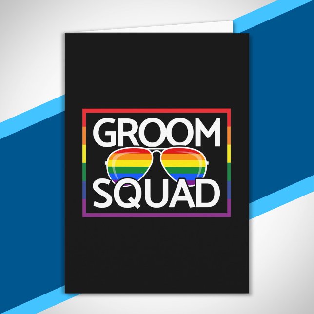 Tarjeta Boda LGBTQ Escuadrón de Groomsmen del Orgullo Gay (Subido por el creador)