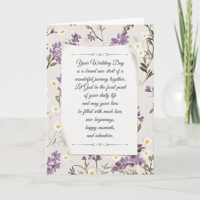 Tarjeta Boda Lilac Design (Anverso)