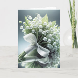 Tarjeta Boda Lily del Valle Bouquet Felicitaciones