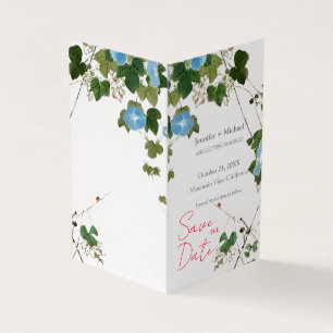Tarjeta Boda Matrimonio Minimalista caligrafía floral