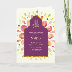 Tarjeta Boda Musulmana WALIMA Nikah