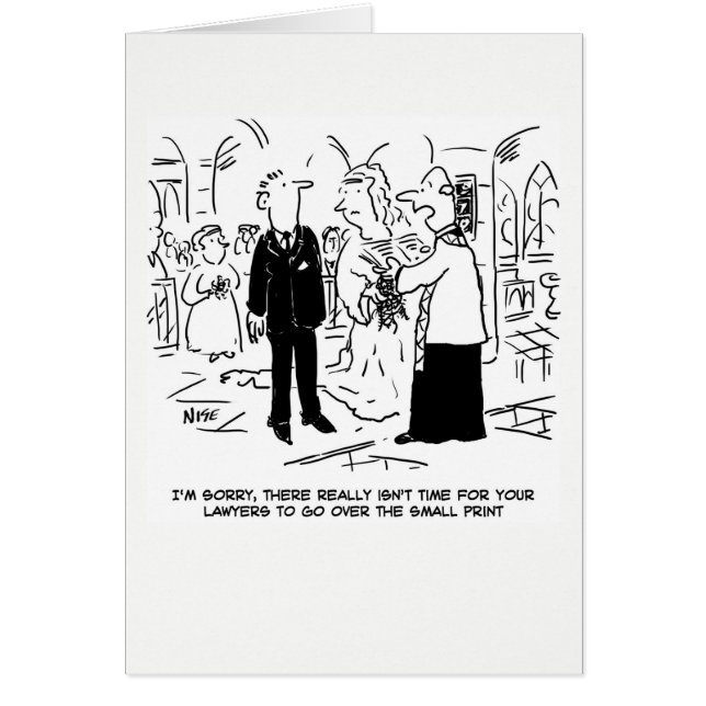 Tarjeta boda. No hay tiempo para pasar por la impr (Frente)