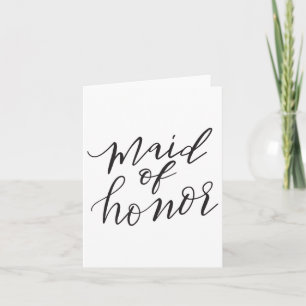 Tarjeta Boda Novia De Honor  De Novia Groom Blk Lett