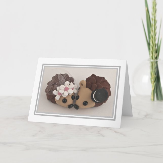 Tarjeta boda - Novia y Groom (Anverso)
