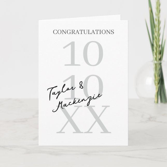 Tarjeta Boda o compromiso de felicitaciones personalizadas (Anverso)