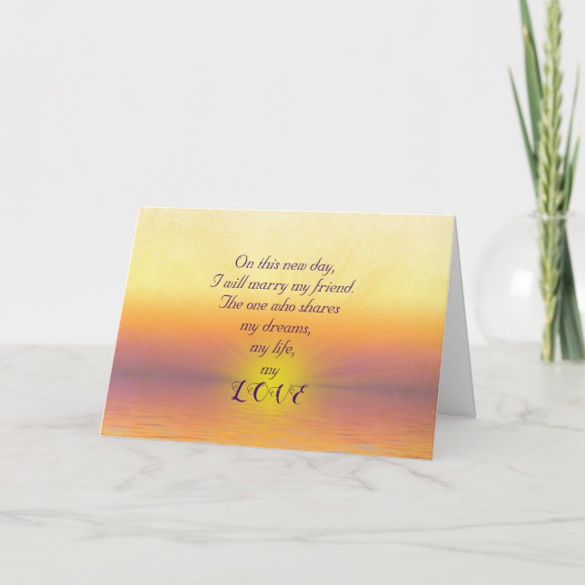 Tarjeta Boda Ocean Sunset (Anverso)