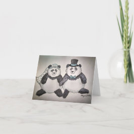 Tarjeta boda Panda