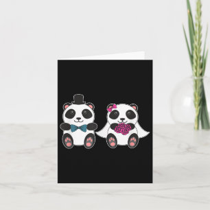 Tarjeta Boda Panda Bear Bride Groom luna de miel casada M