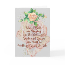 Tarjeta boda para el toque de novia y groom del co