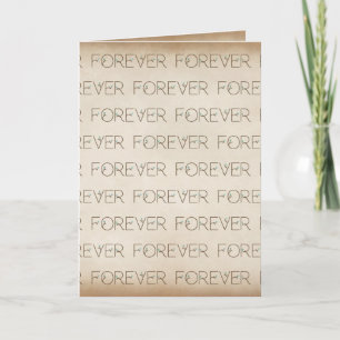 Tarjeta boda para siempre de tipo floral sobre color marró