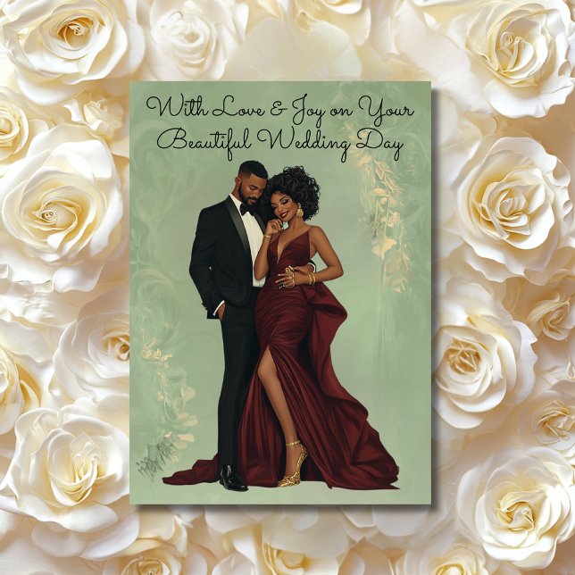 Tarjeta Boda personalizada | Elegante afroamerican (Subido por el creador)
