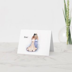 Tarjeta Boda personalizada para una cuñada