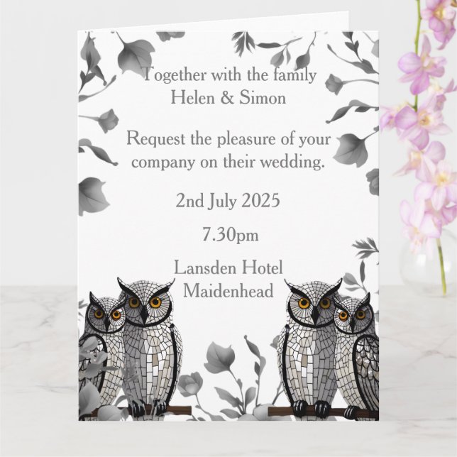 Tarjeta Boda personalizado (Orquídea)