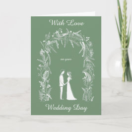 Tarjeta Boda personalizado de Silhouette Bride y Groom