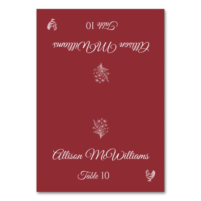 Tarjeta boda Place-Wildflowers-Poultry-Table (Anverso)