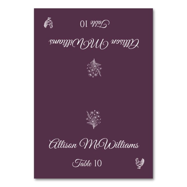 Tarjeta boda Place-Wildflowers-Poultry-Table (Anverso)