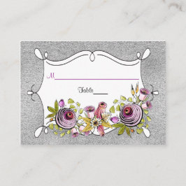 Tarjeta boda | Pluma púrpura, Relieve metalizado p