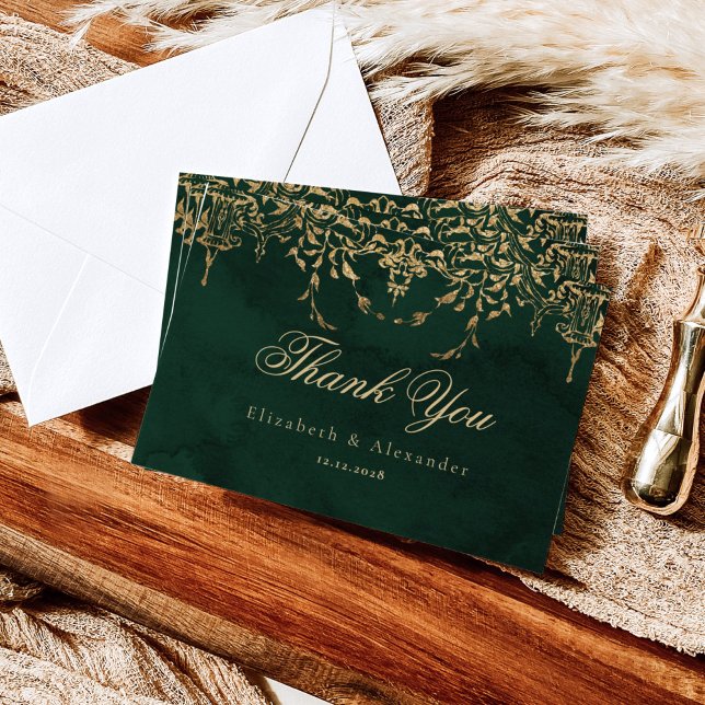 Tarjeta Boda Real de Oro Esmeralda de Victoria gracias (Subido por el creador)