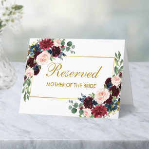 Tarjeta Boda Reservado Acuarela Floral Nombre Lugar