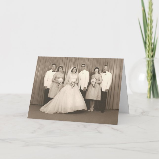 Tarjeta Boda retro (Anverso)