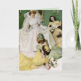 Tarjeta Boda retro de los años 40