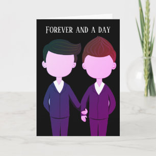 Tarjeta Boda romántico aniversario pareja de homosexuales