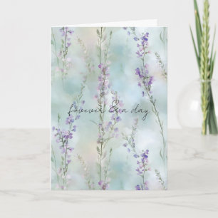 Tarjeta Boda romántico morado floral
