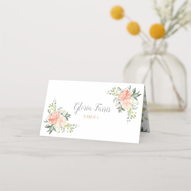 Tarjeta boda | Rosas de Rubor (Anverso)