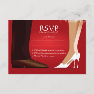 Tarjeta Boda RSVP de Bride & Groom First Dance Mod