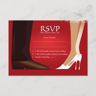 Tarjeta Boda RSVP de Bride & Groom First Dance Mod