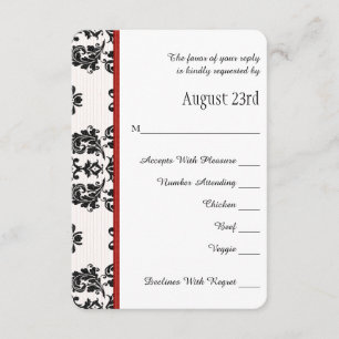 Tarjeta Boda RSVP de la Torre Eiffel Roja de París