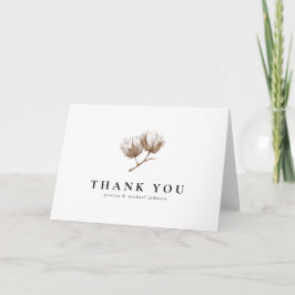 Tarjeta Boda Rústico del algodón Gracias