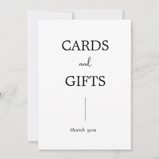 Tarjeta Boda sencilla y moderna y Rótulo de regalo