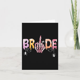Tarjeta Boda Spooky Halloween Skeleton Bride Just Marri