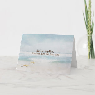 Tarjeta Boda Starfish en Ocean Beach