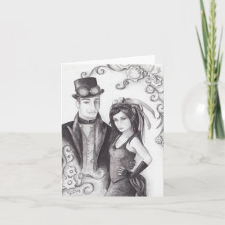 Tarjeta Boda Steampunk - Notecard