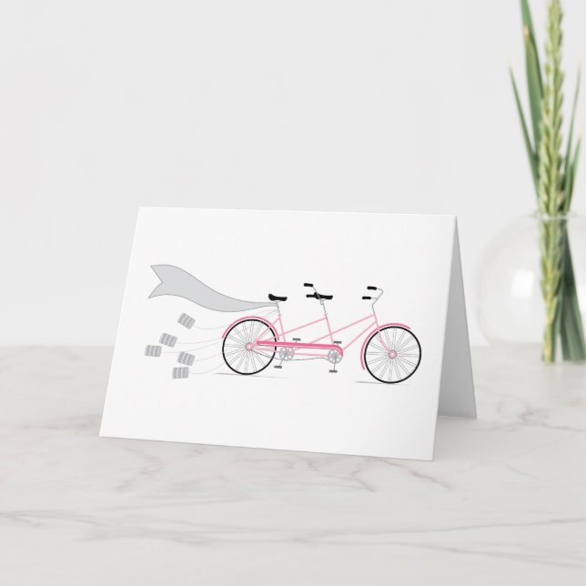 Tarjeta Boda Tandem Bike (Anverso)