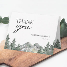 Tarjeta Boda Temático de la Montaña Pine Tree Forest Graci