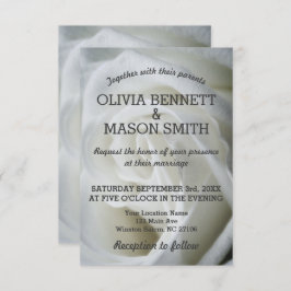 Tarjeta Boda texturizada de Rosa Blanca