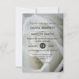 Tarjeta Boda texturizada de Rosa Blanca