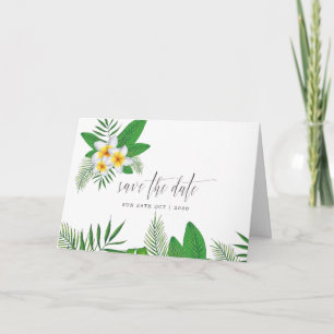 Tarjeta Boda Tropical de Playa con Acuarela Save the Date