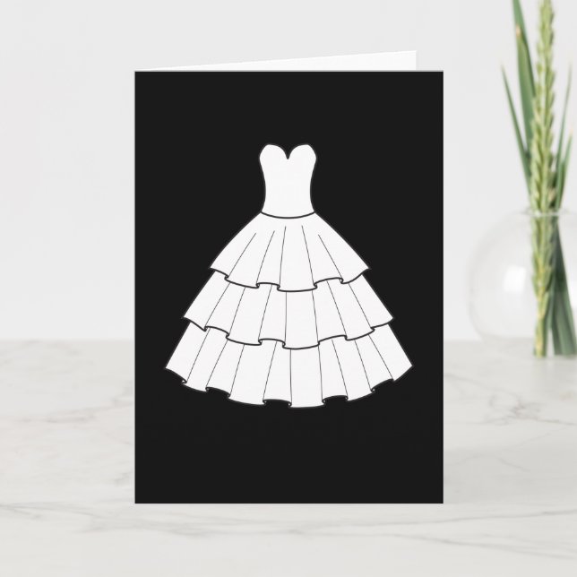 Tarjeta Boda Vestido Boda Bachelorette Party (Anverso)