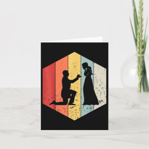 Tarjeta Boda vintage retro Boda Novia Guay Groom Eve