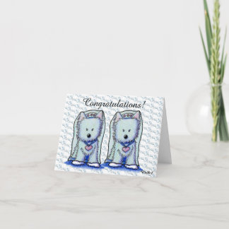 Tarjeta Boda Westie Bride Duo