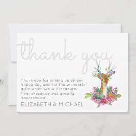 Tarjeta Boda Woodland DeerGracias