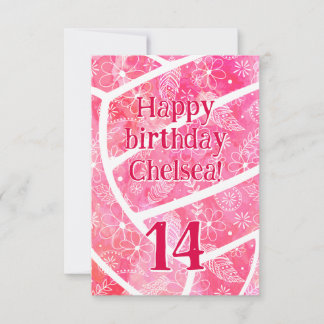 Tarjeta Bodega floral paisleys de voleibol rosa