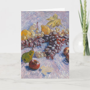 Tarjeta Bodegón de uvas y manzanas de Van Gogh Impresión d